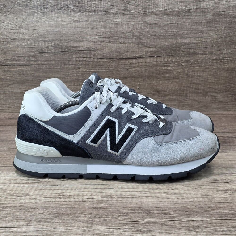 New Balance 574 Rugged Stealth Grey Men's Size 13 D Suede Sneakers ML574DWA